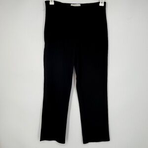 Equestrian Designs Womens Medium Pull-On Cropped Pants Black Ribbed Bootcut VTG